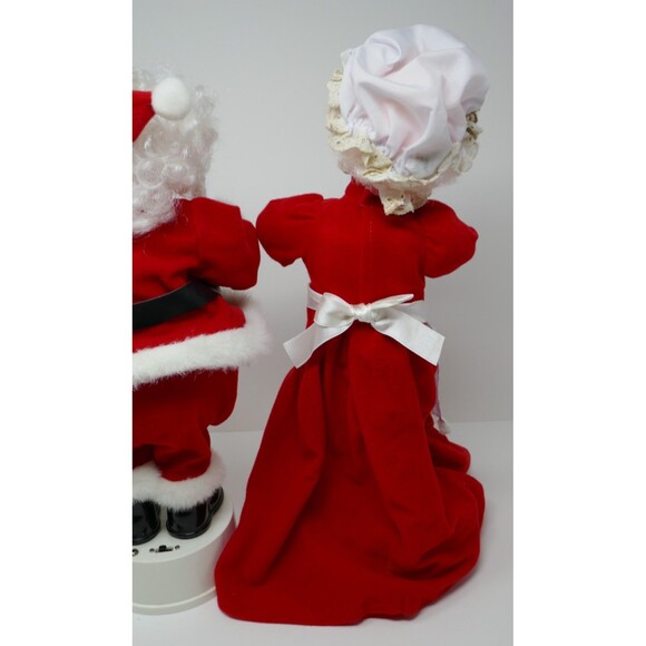 Santa's Best Mr & Mrs Santa Claus Lighted Animated Motionette Figures WORKS - Picture 9 of 16